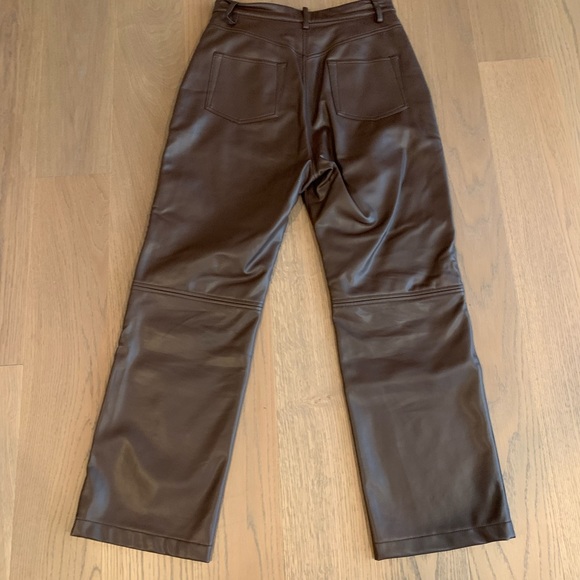 House of CB Pants - House of cb faux leather pants in chocolate brown